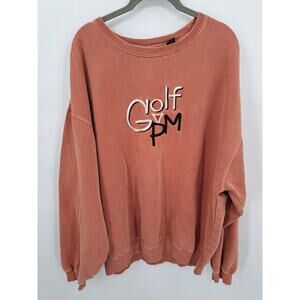 Ahead Authentics Men's Golf PM Orange Sweatshirt Size XL Classic Heavy